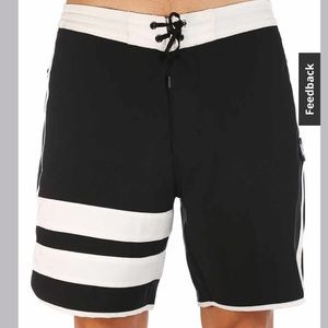 Hurley Phantom Boardshorts Mens Size 32 Black White